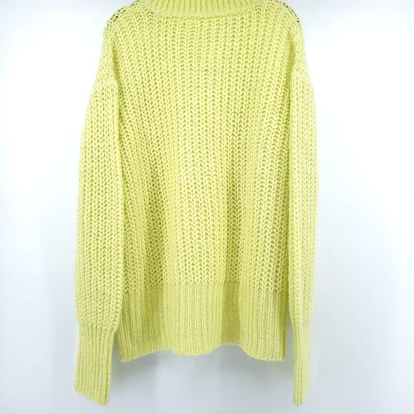 RD Cloth. Relaxed Boxy Cozy Oversized Candy Coated Lime Green Sweater Tunic M - Picture 13 of 16